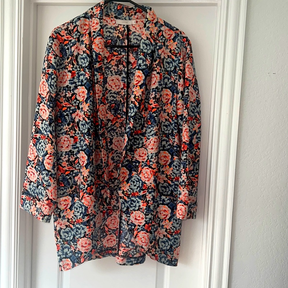 Lush Floral Print Jacket